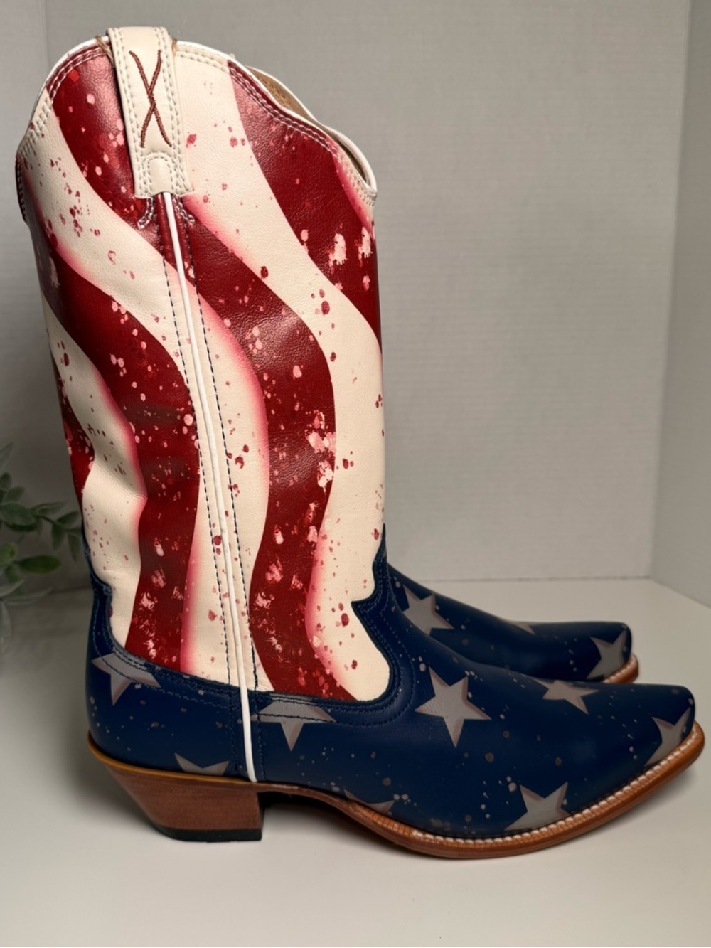 Twisted X Women's Steppin' Out Western Boots American Flag Snip Toe Size 10B USA - Picture 5 of 16